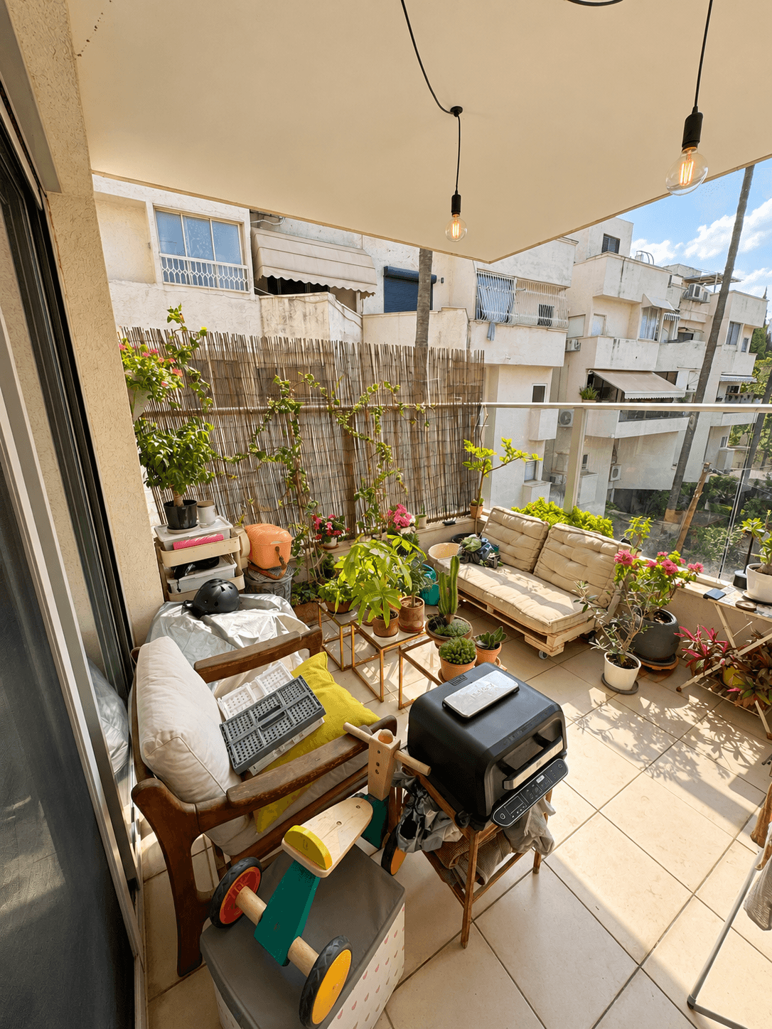 Balcony: enhanced existing photograph, preserving the current layout and furnishings