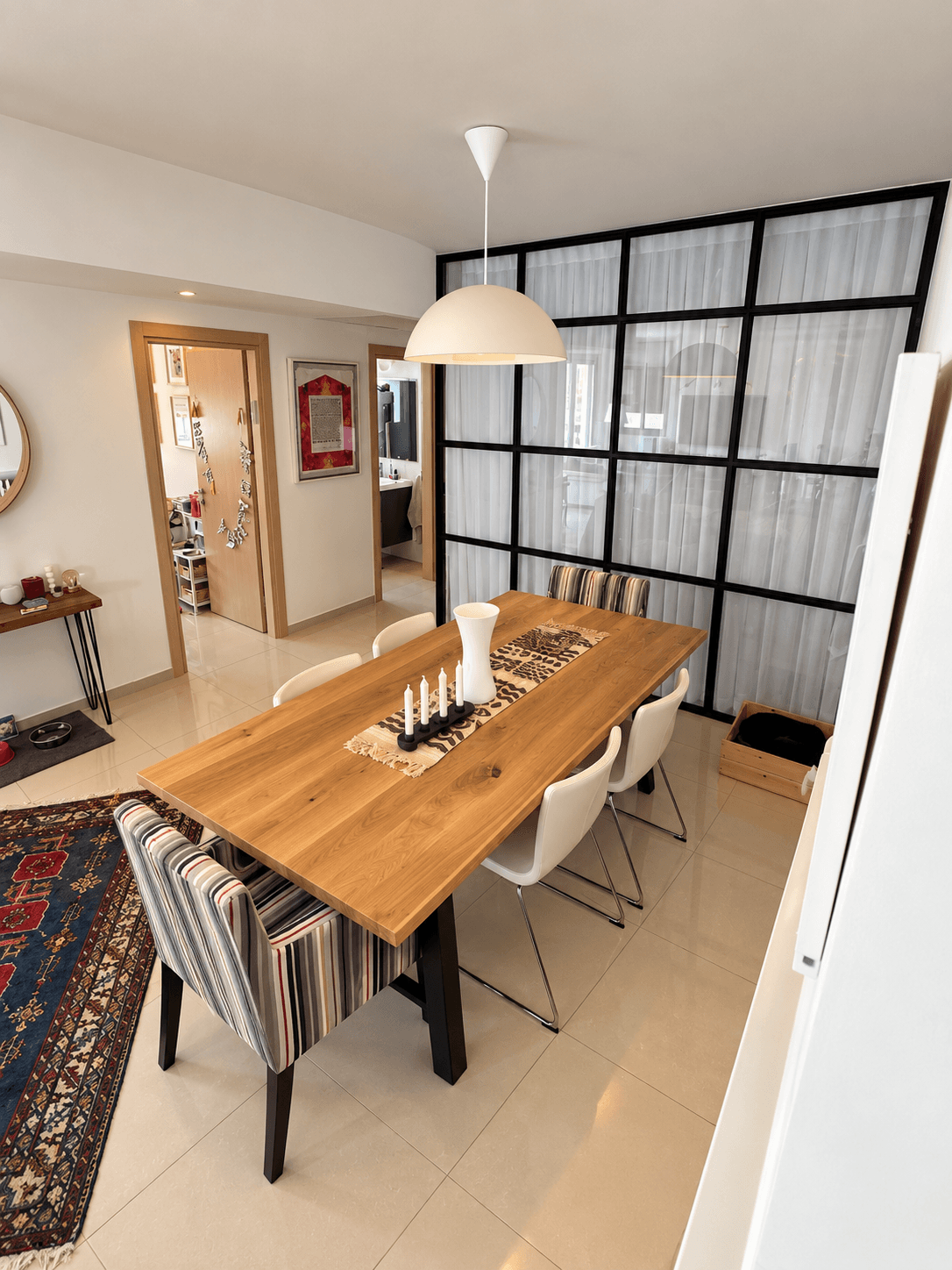 Dining & circulation: enhanced existing photograph, preserving the current layout and furnishings