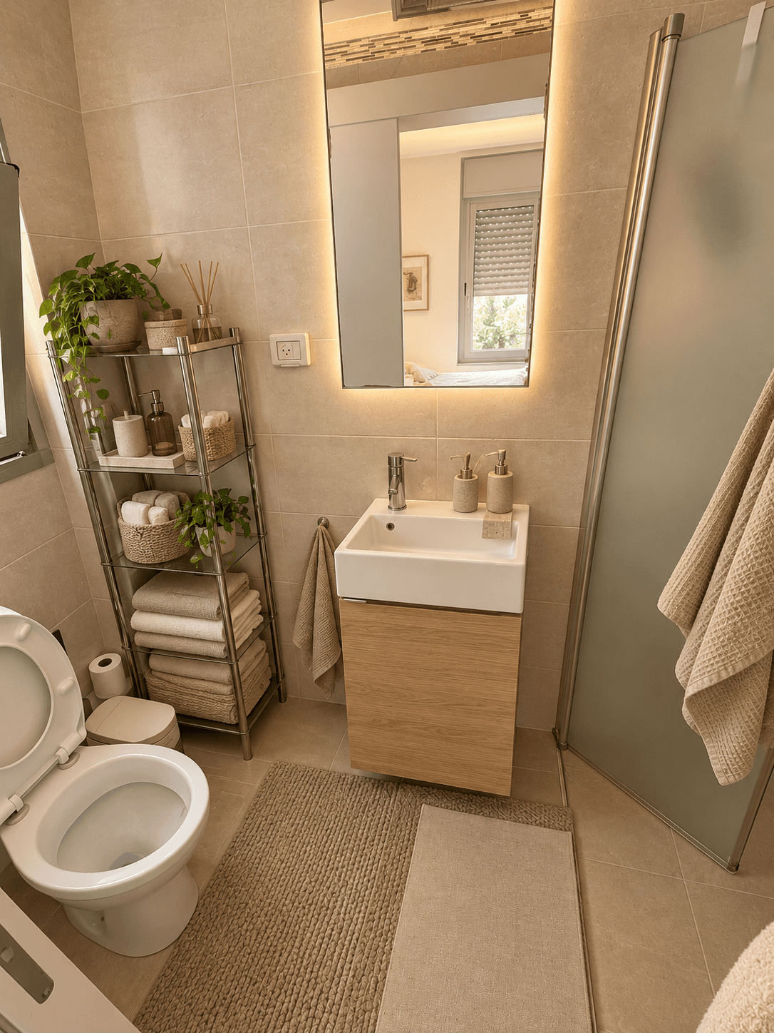 Ensuite: proposed upgrade with the existing room layout retained