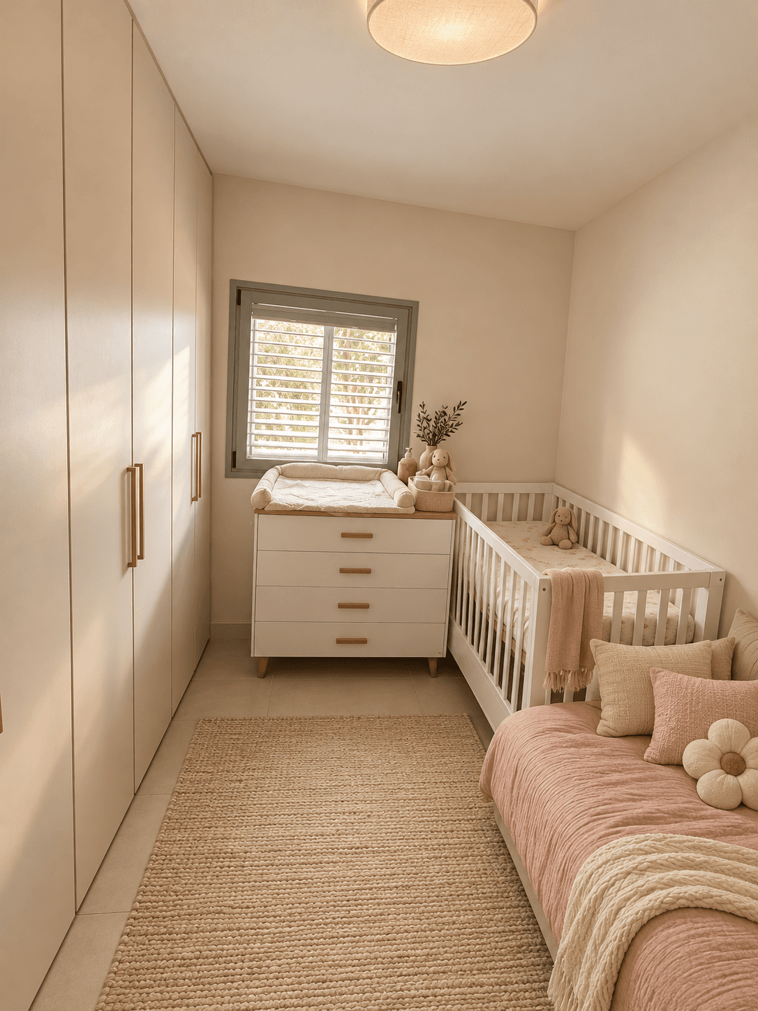 Millie’s bedroom / safe room: proposed upgrade with the existing room layout retained